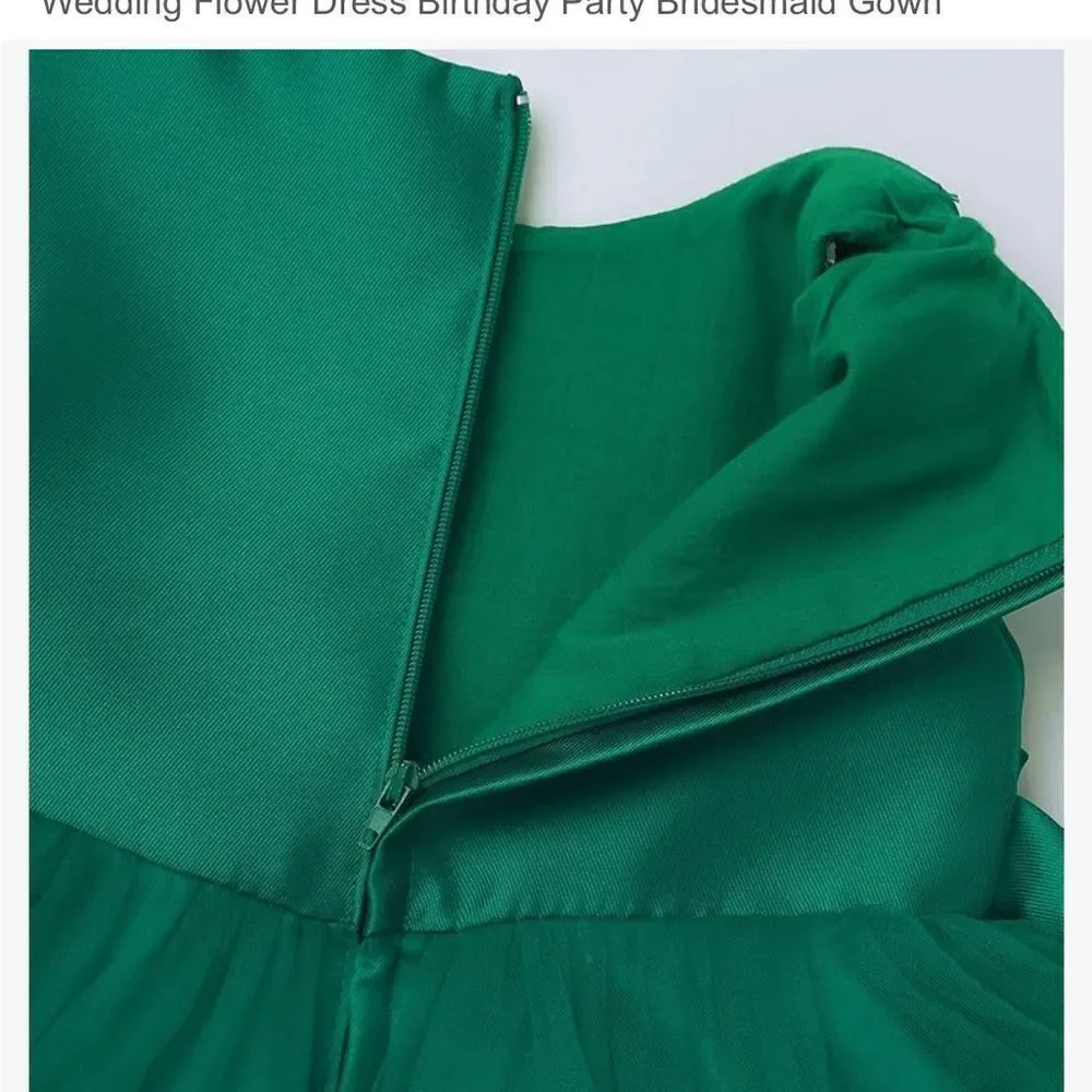 Boutique Emerald Green Holiday Party Dress NWOT size 6-12 months